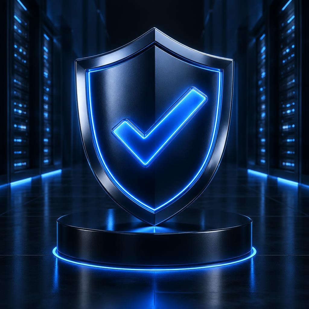 Escudo com selo de verificação representando BMs verificadas